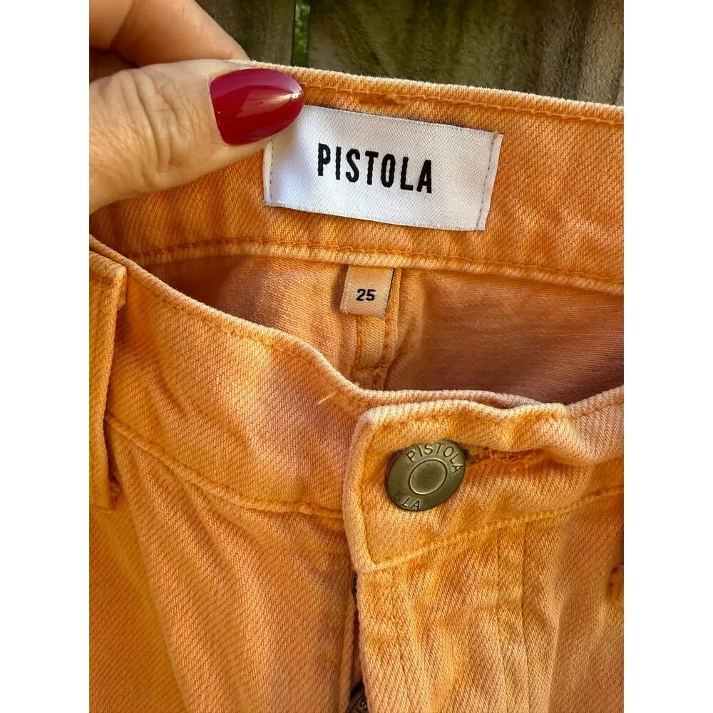Pistola Reworked Peach Denim Cutoff Shorts